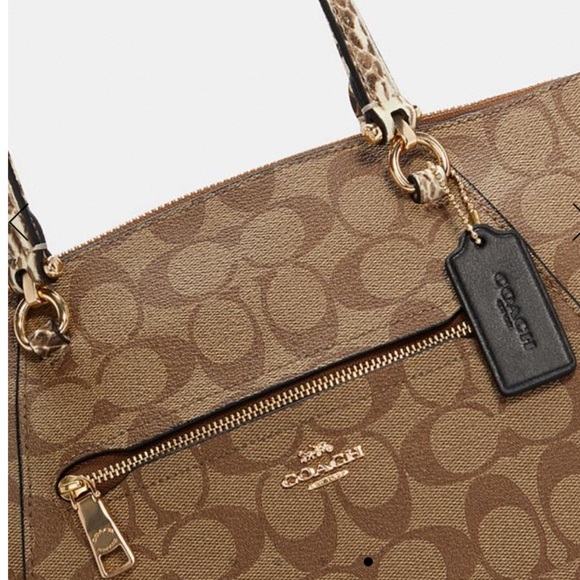 Coach Prairie Satchel In Colorblock Signature Cnvs - Picture 8 of 8